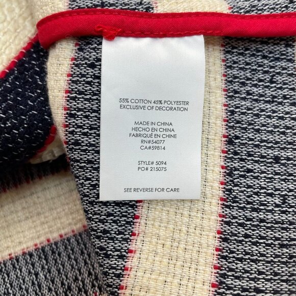 Cabi Cruise Jacket 6 Nautical Stripe Navy Blue Tweed Double Breasted Blazer - Picture 13 of 13